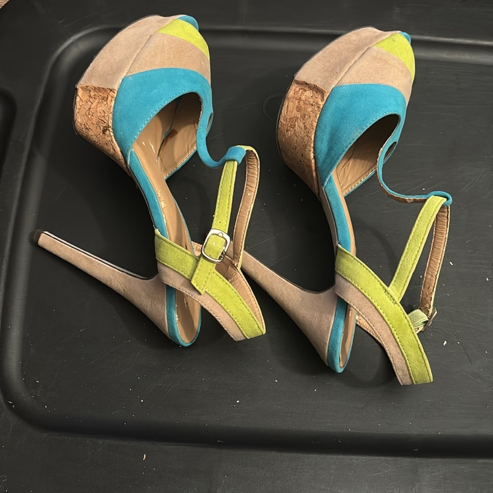 Glaze Women's Blue and Yellow Sandal - Picture 4 of 8